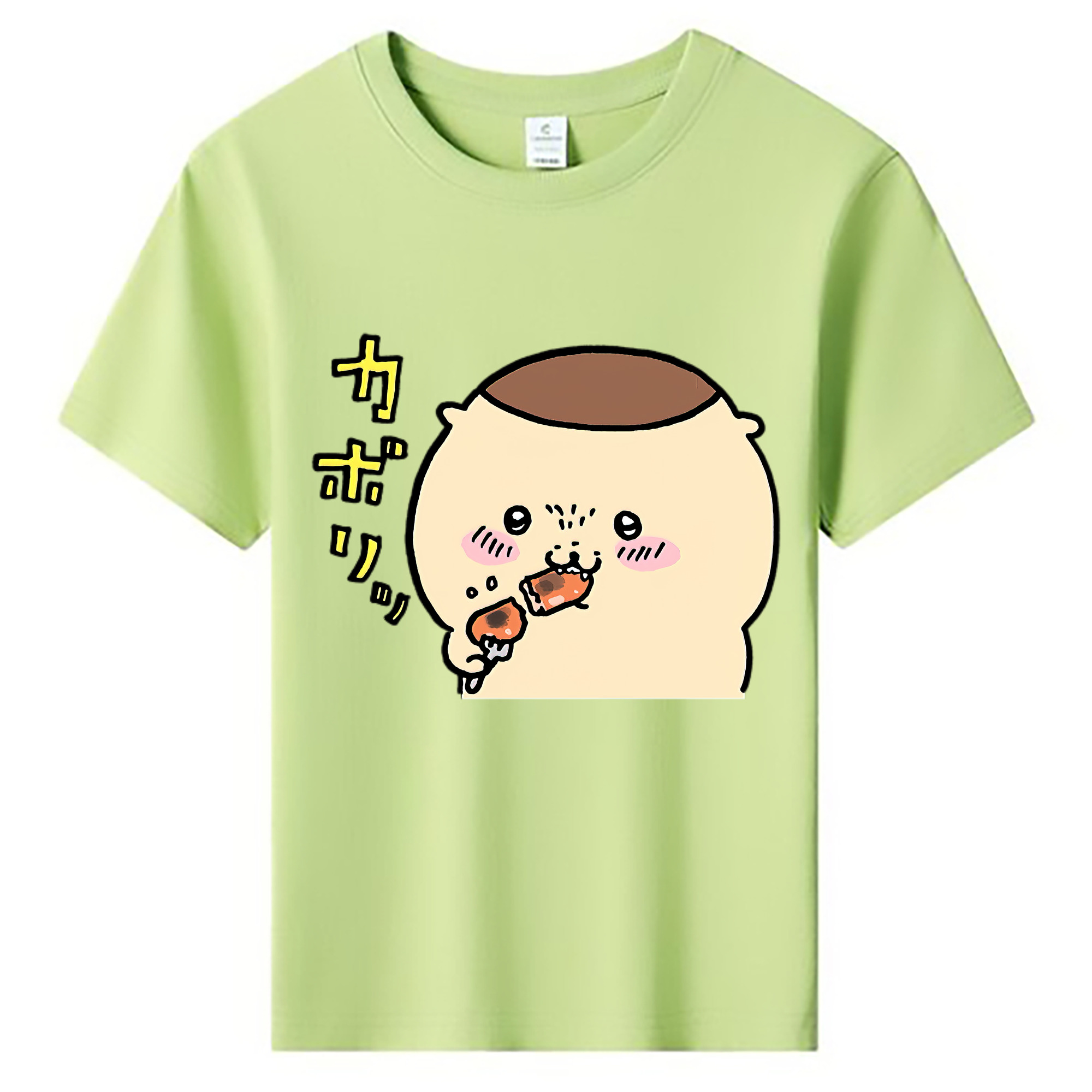 （画像用） ちいかわ くりまんじゅう Chii-kawa kuri manjū 綿100％キッズTシャツ（フロントプリント）